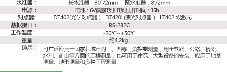 蘇州一光（FOIF）激光電子經(jīng)緯儀 DT402L使用操作（蘇州一光（FOIF）激光電子經(jīng)緯儀 DT402L功能特點(diǎn)）(圖11)