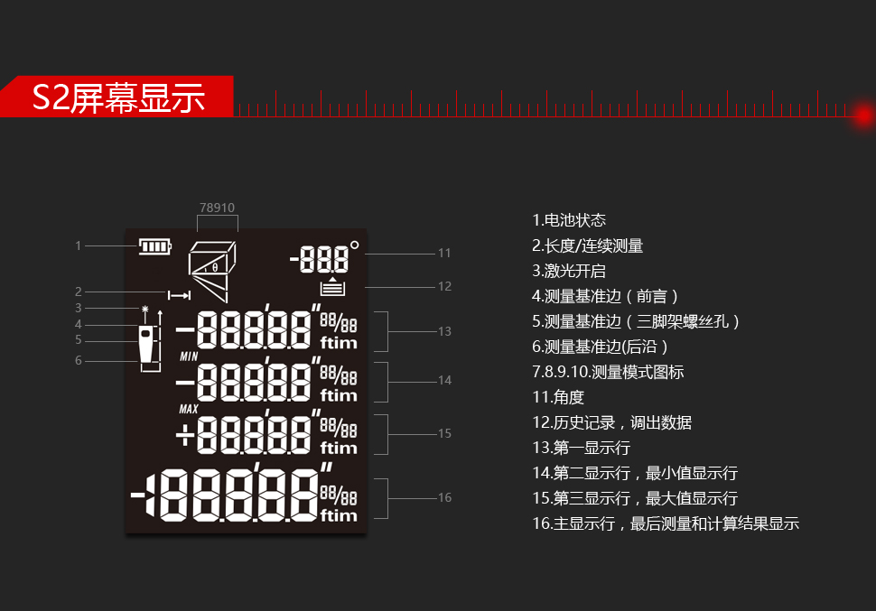 S2 紅光激光測距儀 使用操作（S2 紅光激光測距儀 功能特點(diǎn)）(圖24)