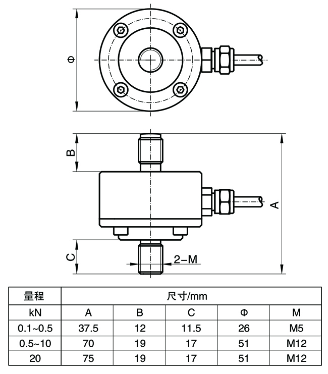 TJL-5N不銹鋼拉力傳感器使用操作（TJL-5N不銹鋼拉力傳感器功能特點(diǎn)）(圖1)