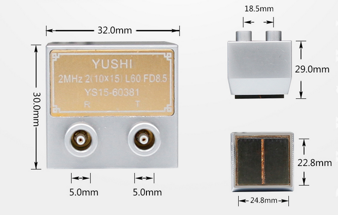 超聲縱波雙晶斜探頭 2MHz 2(10＊15) FD8.5使用操作（超聲縱波雙晶斜探頭 2MHz 2(10＊15) FD8.5功能特點(diǎn)）(圖2)